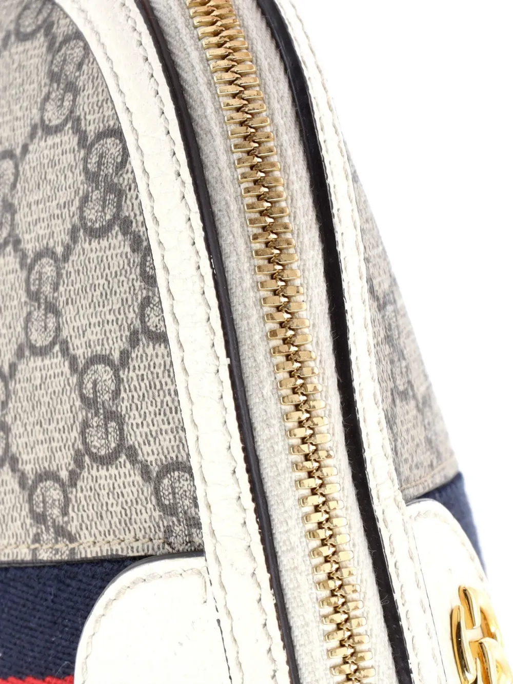 GUCCI Pre-owned Ophidia Dome Gg Coated Canvas Small Shoulder Bag In Brown