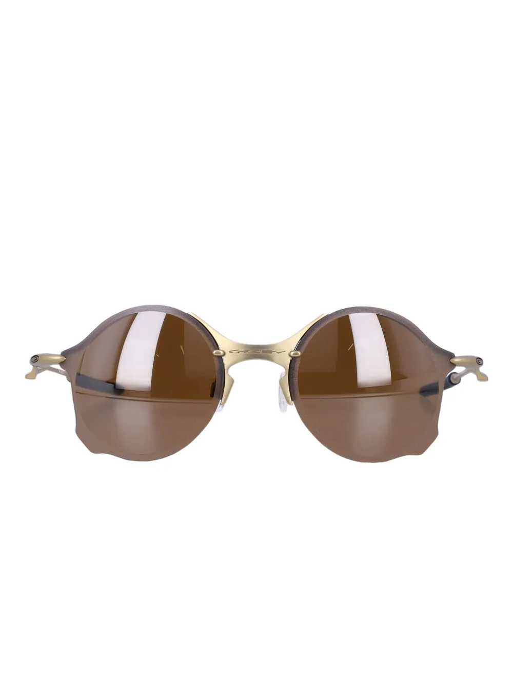 Oakley round titanium sunglasses - Marrone