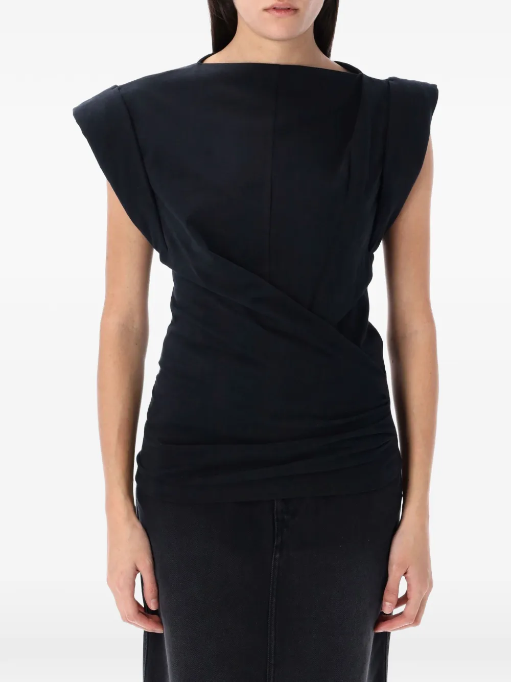 MARANT ÉTOILE Top drappeggiato Maisan - Nero