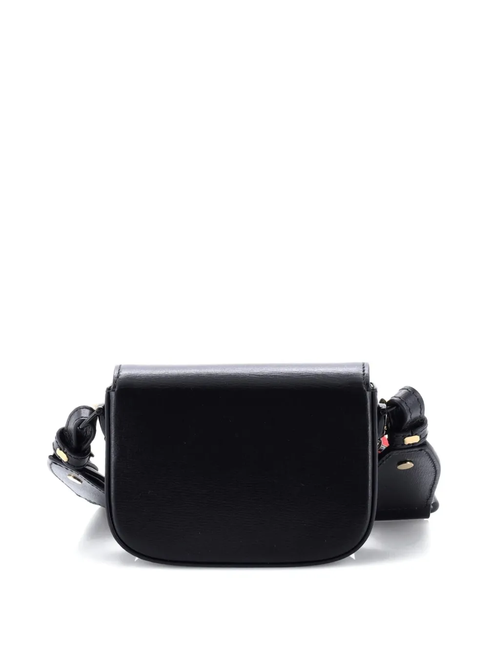 Pre-owned Gucci Horsebit 1955 Flap Wallet With Strap Leather Crossbody Bag In Black