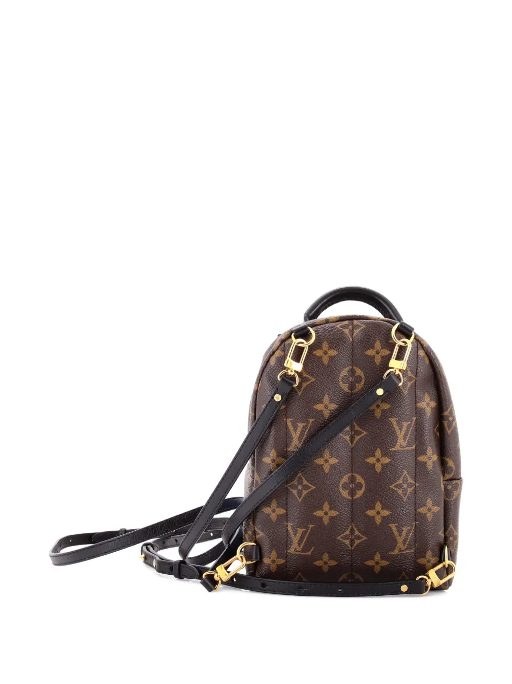 Pre-owned Louis Vuitton Palm Springs Limited Edition World Tour Monogram Canvas Mini Backpack In Brown