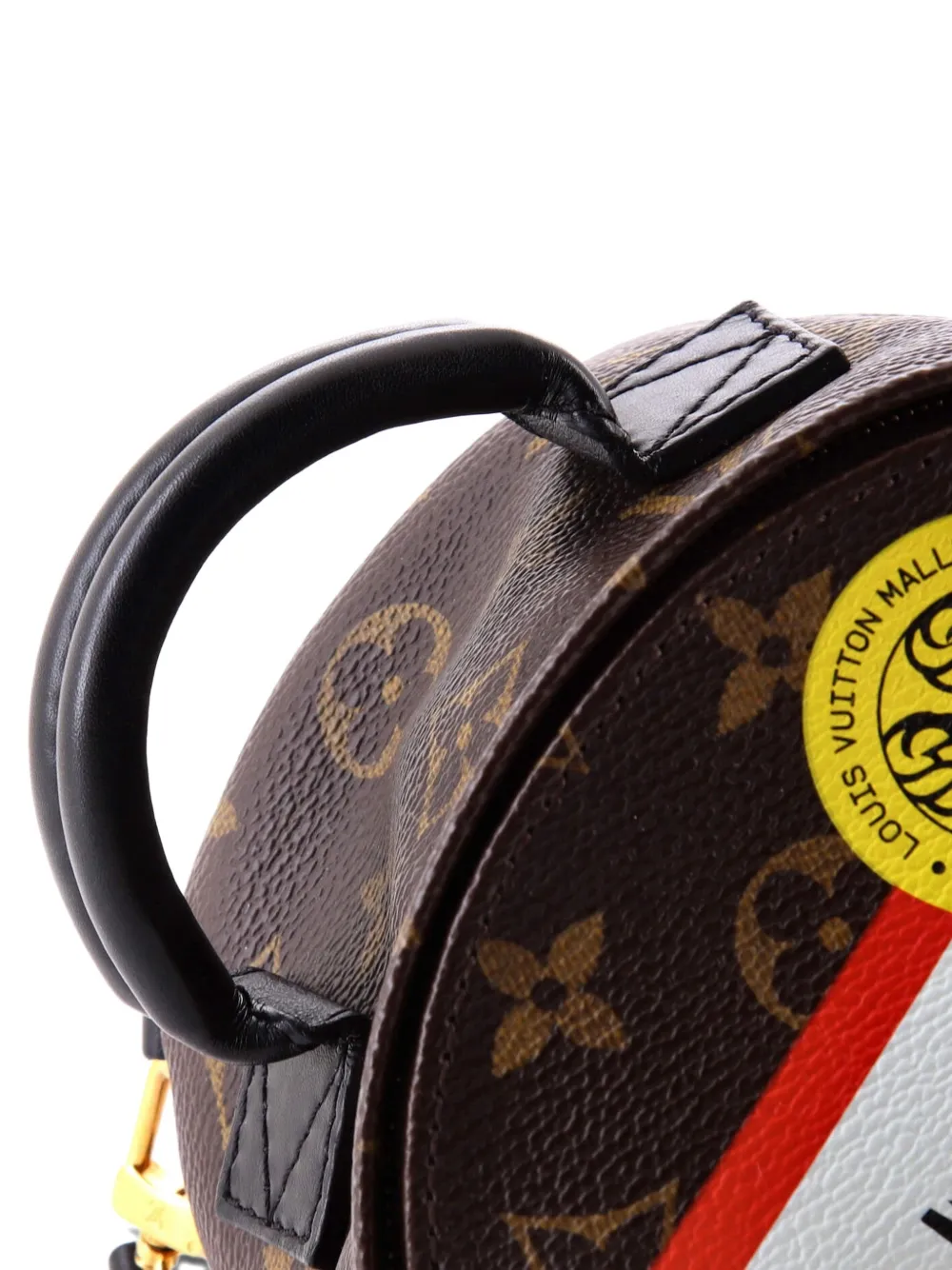 Pre-owned Louis Vuitton Palm Springs Limited Edition World Tour Monogram Canvas Mini Backpack In Brown