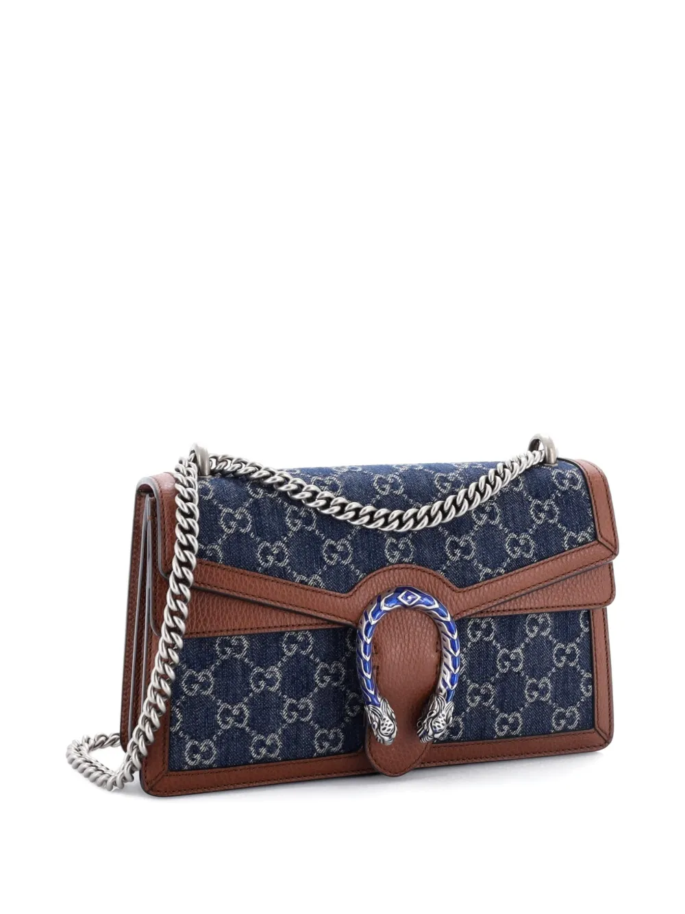 Pre-owned Gucci Dionysus Bag Gg Denim Small Shoulder Bag In Blue