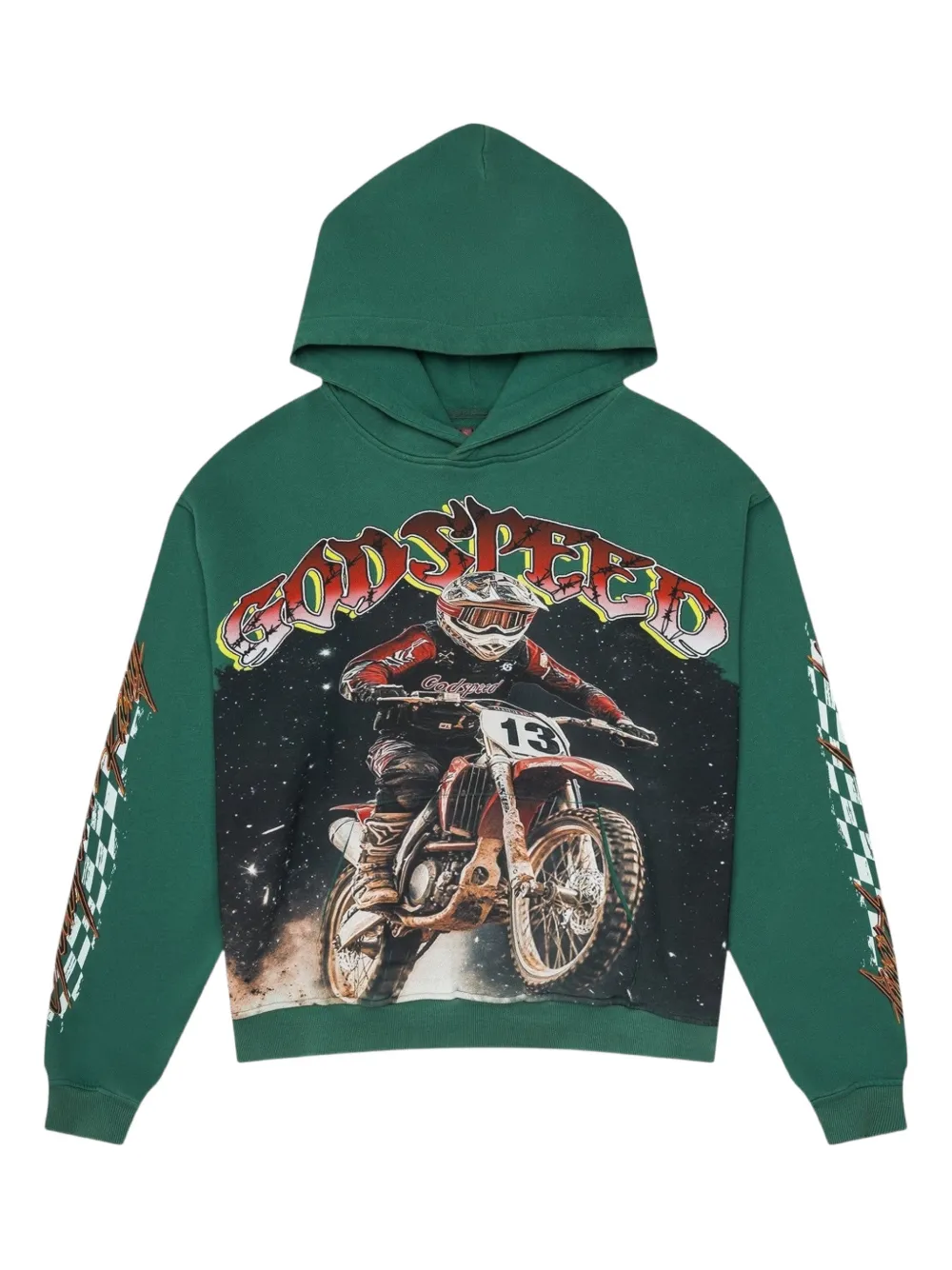 GODSPEED Motocross graphic hoodie | Green | Image 1
