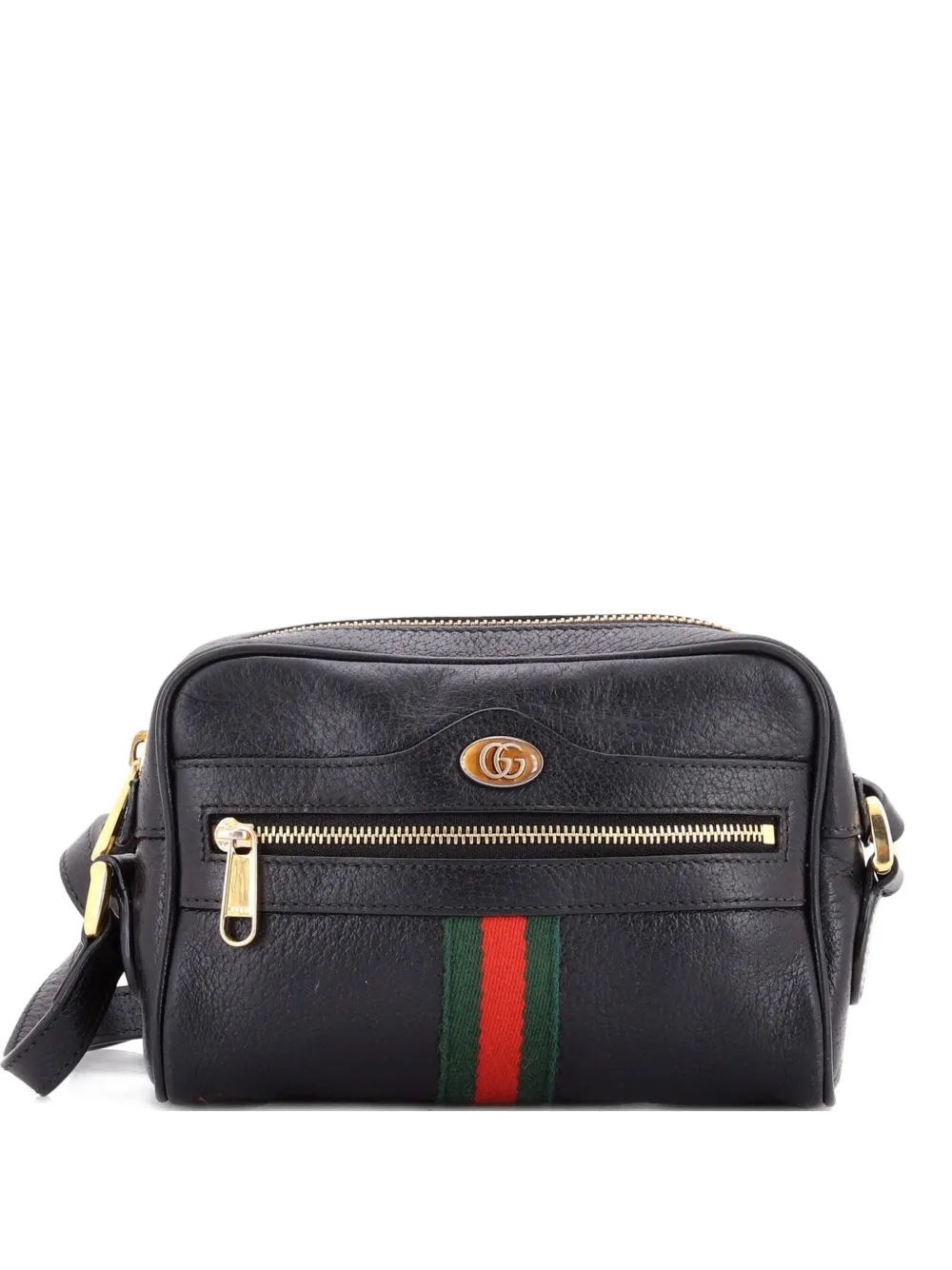 Click to view more detailed imagery on our partner's website Pre-owned Gucci Ophidia Shoulder Bag Leather Mini Crossbody Bag In Black
