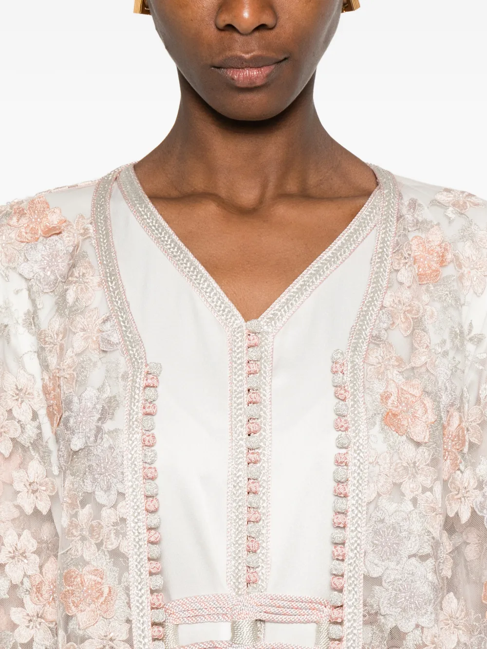 Floral Embroidered Maxi Kaftan