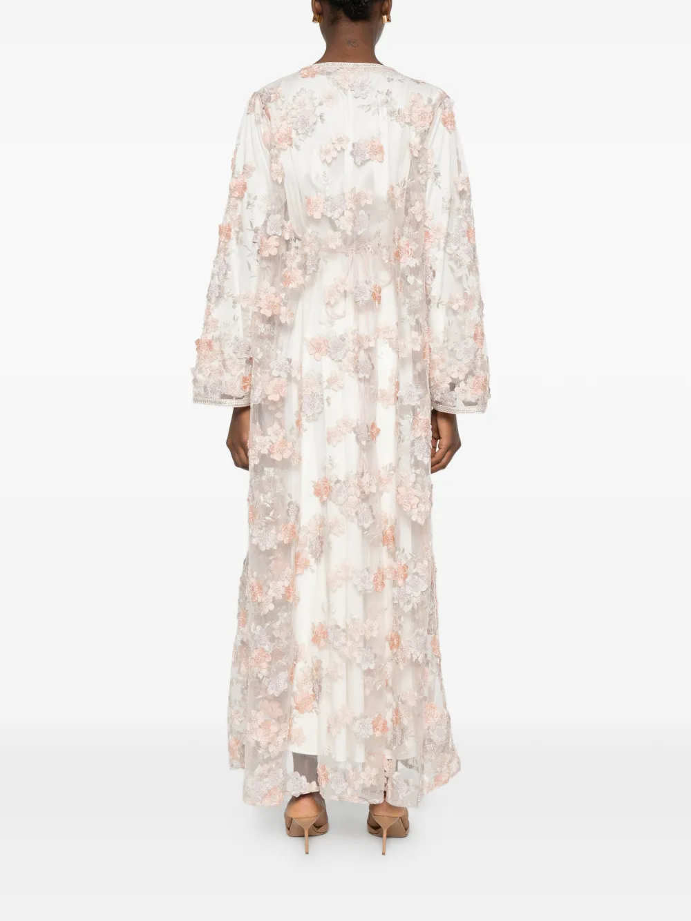 Floral Embroidered Maxi Kaftan