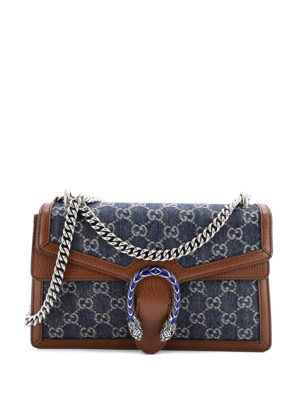 Pre-owned Gucci Dionysus Bag Gg Denim Small Shoulder Bag In Blue