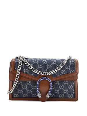 Gucci Pre-Owned バンブー1947 GGキャンバス ハンドバッグ M | ブルー