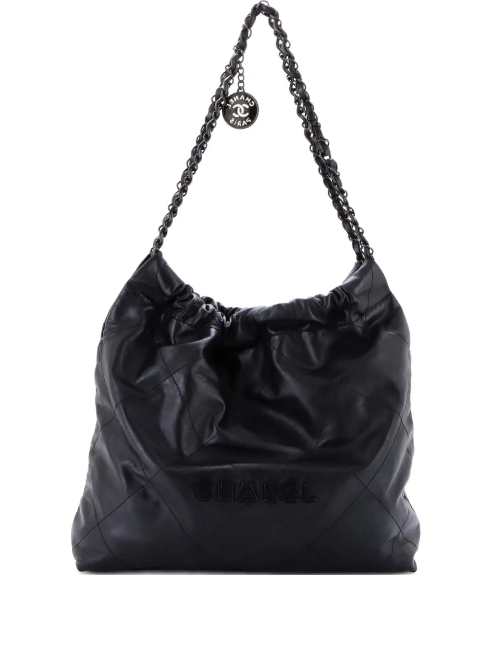 CHANEL Pre-Owned 22 Chain Quilted Calfskin Large hobo bag - Nero