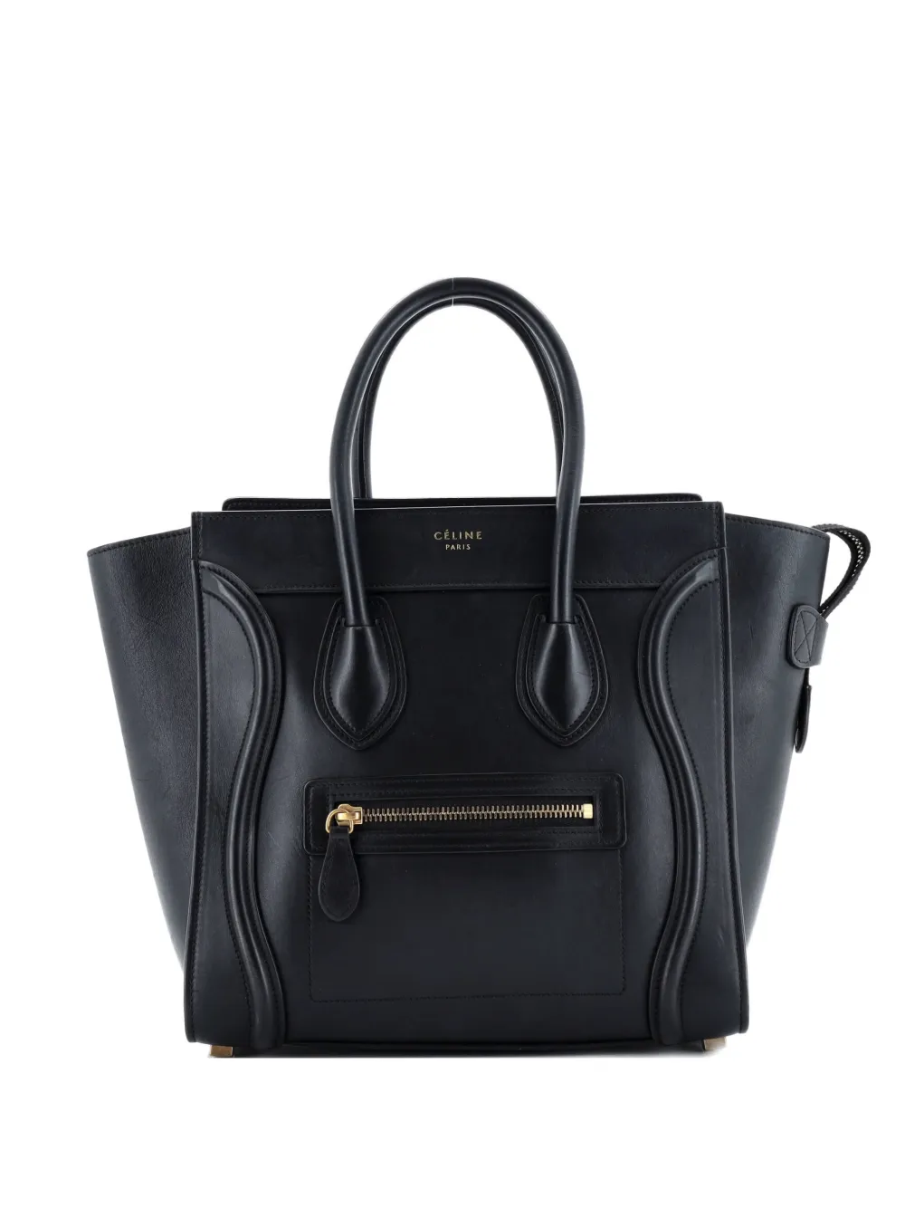 Celine Pre-Owned Luggage Bag Smooth Leather Micro tote bag - Nero