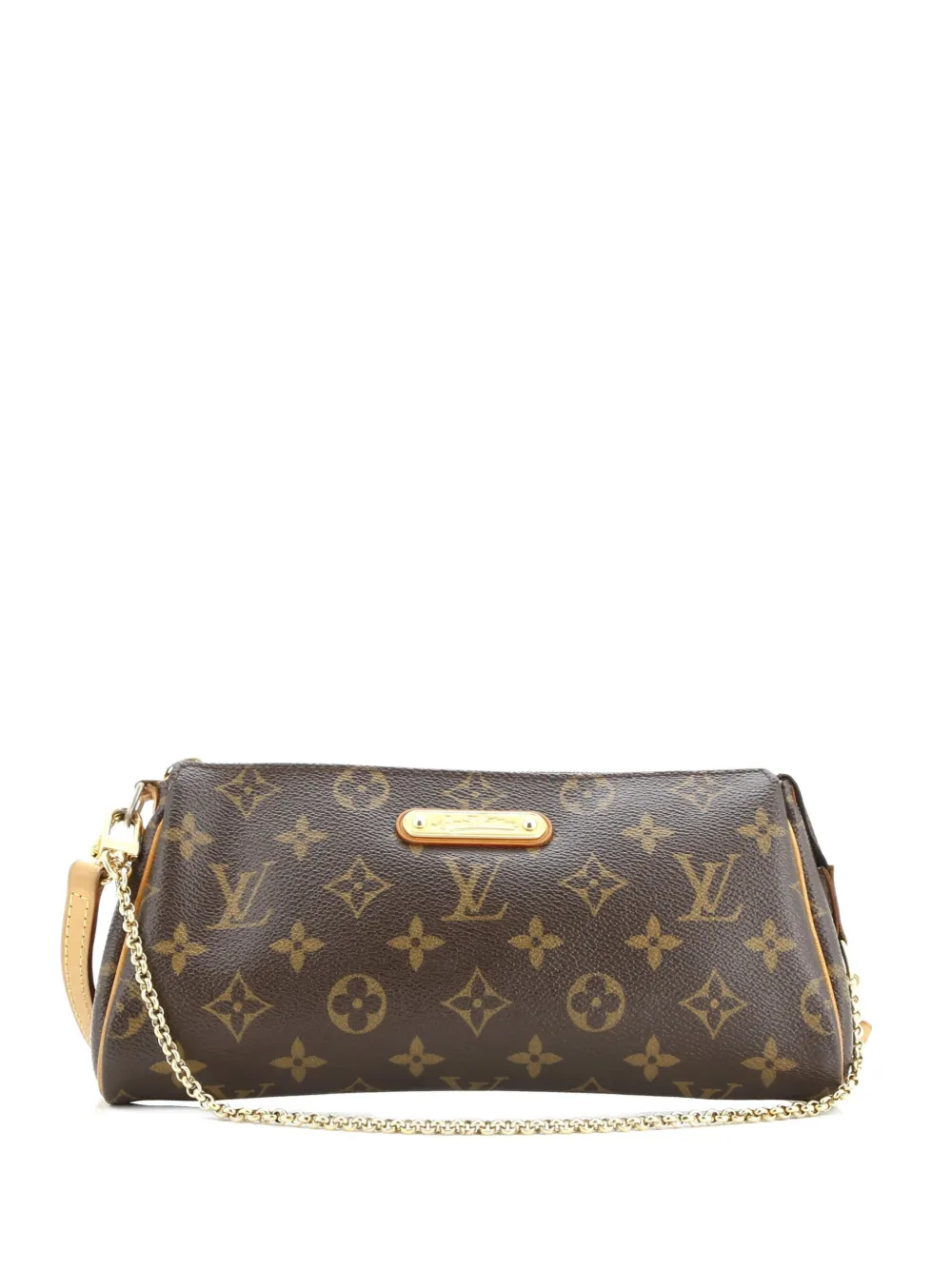 Pre-owned Louis Vuitton Eva Handbag Monogram Canvas Clutch Bag In Brown