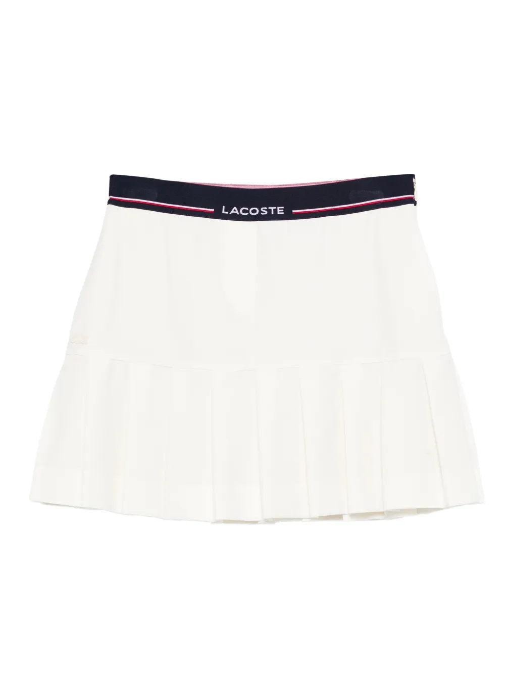 Lacoste pleated band skirt - Bianco