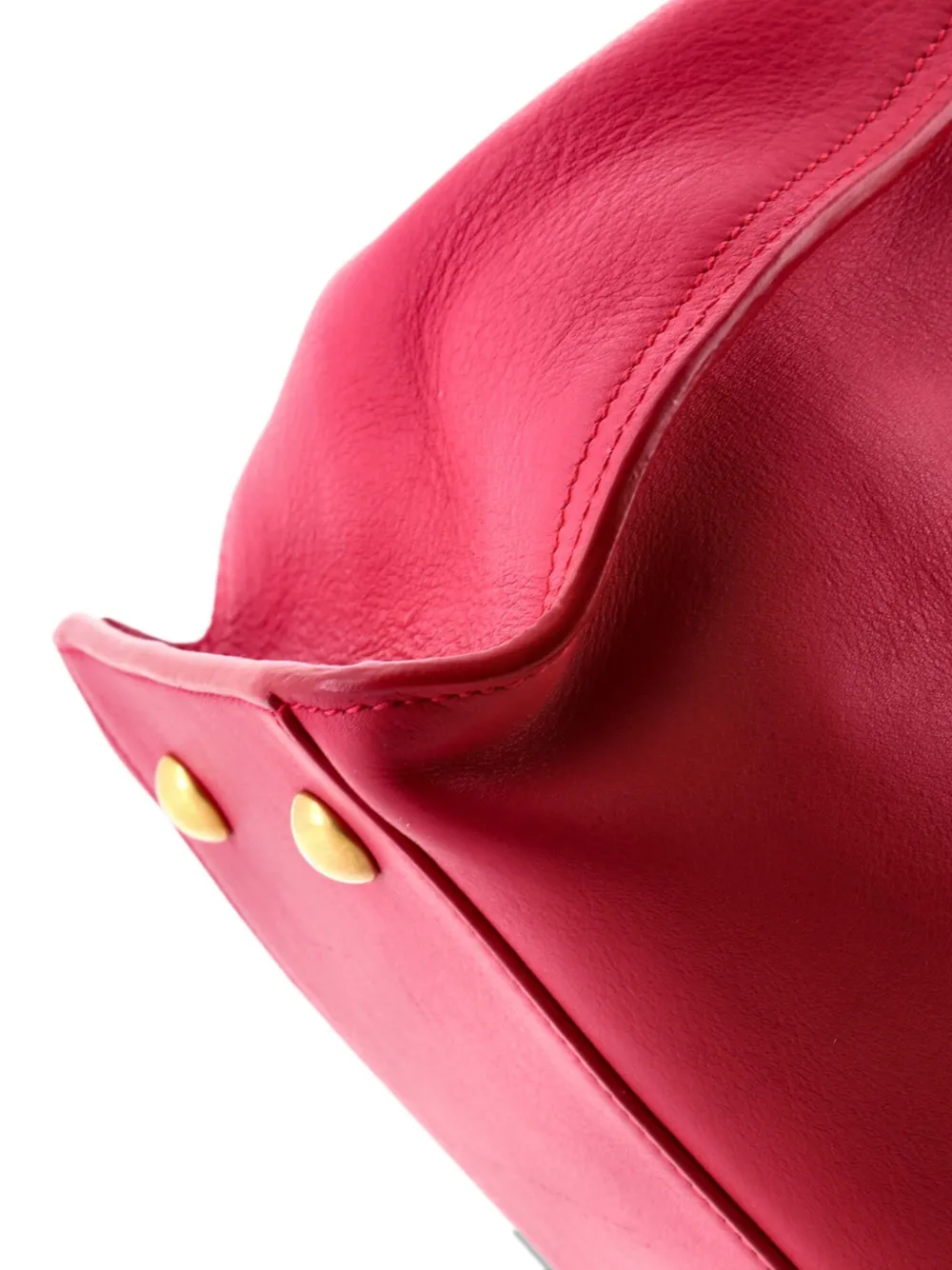 Pre-owned Saint Laurent Classic Y Cabas Leather Small Satchel In Pink