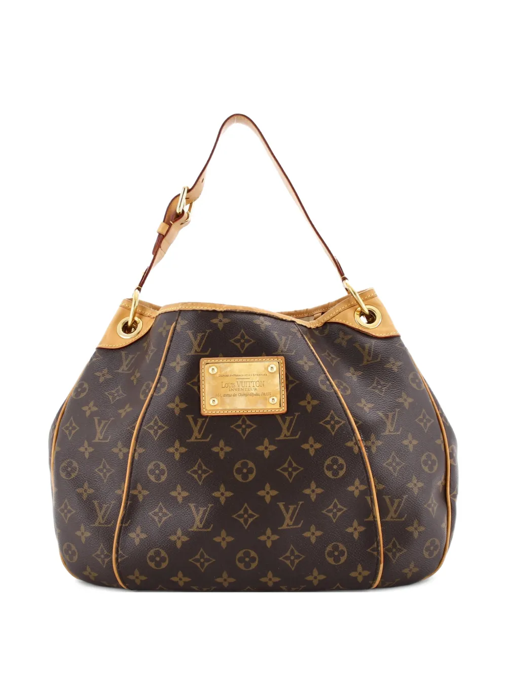 Pre-owned Louis Vuitton Galliera Handbag Monogram Canvas Pm Hobo Bag In Brown