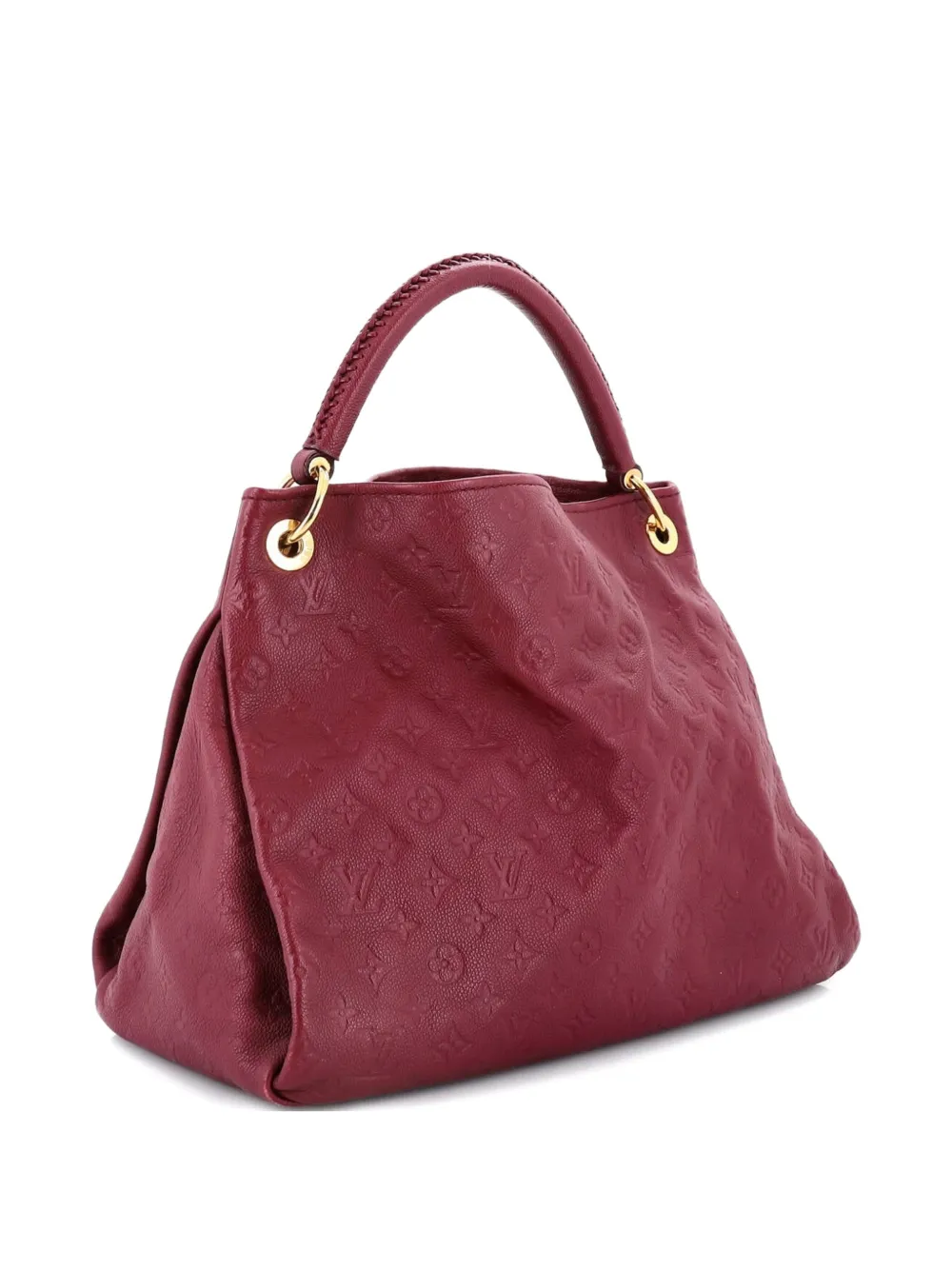 Pre-owned Louis Vuitton Artsy Handbag Monogram Empreinte Leather Mm Hobo Bag In Red