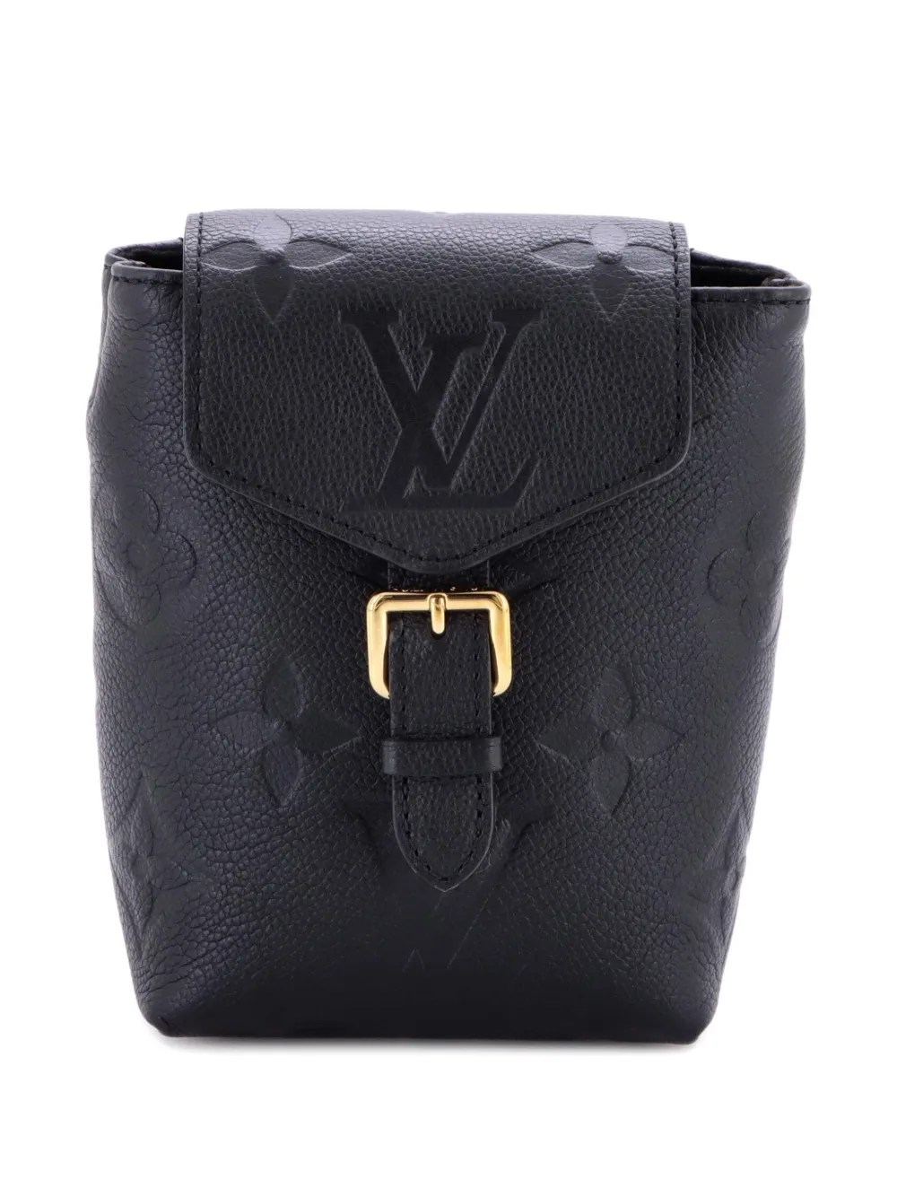 Pre-owned Louis Vuitton Tiny Monogram Empreinte Giant Backpack In Black