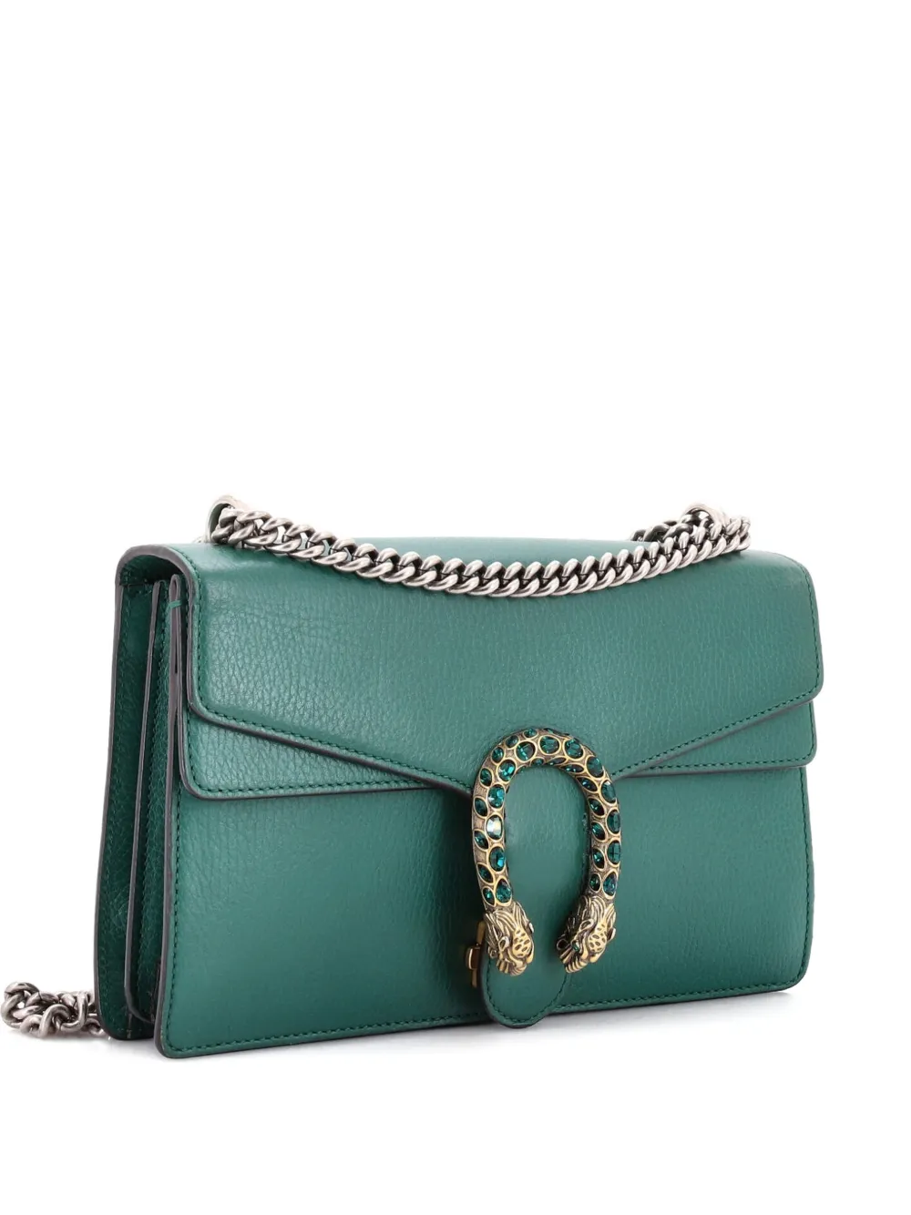 Click to view more detailed imagery on our partner's website Pre-owned Gucci Dionysus Bag Leather Small Shoulder Bag In Green
