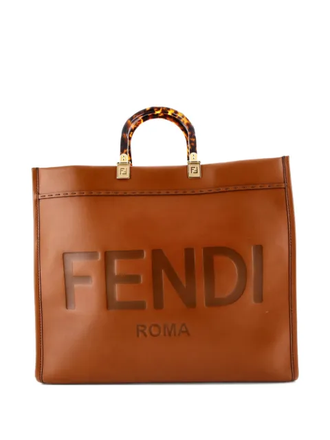 Fendi Pre-Owned Sunshine Shopper Leather Large tote bag