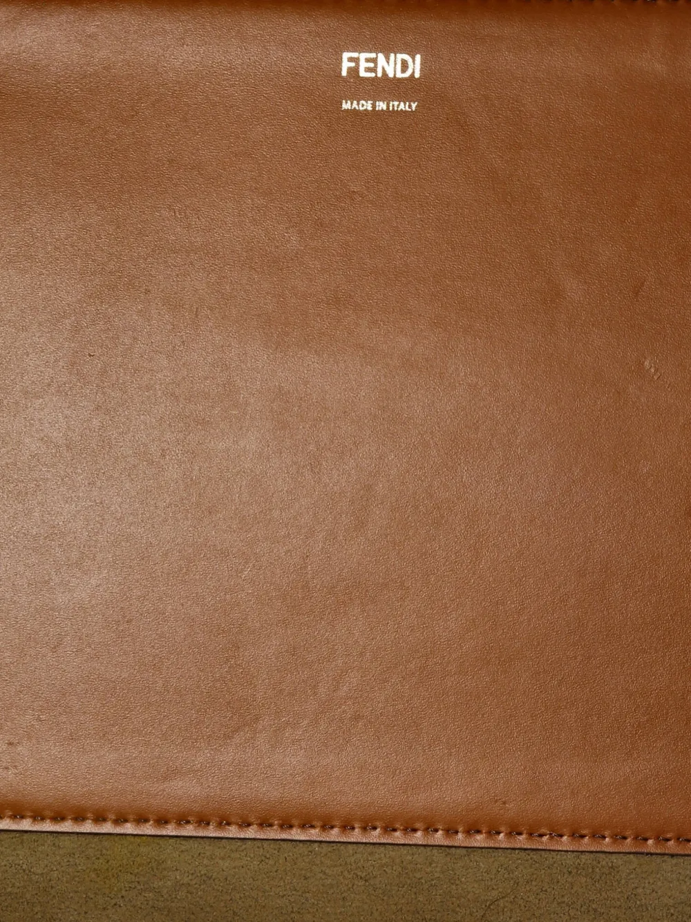 FENDI Pre-owned Sunshine Shopper Leather Large Tote Bag In Brown