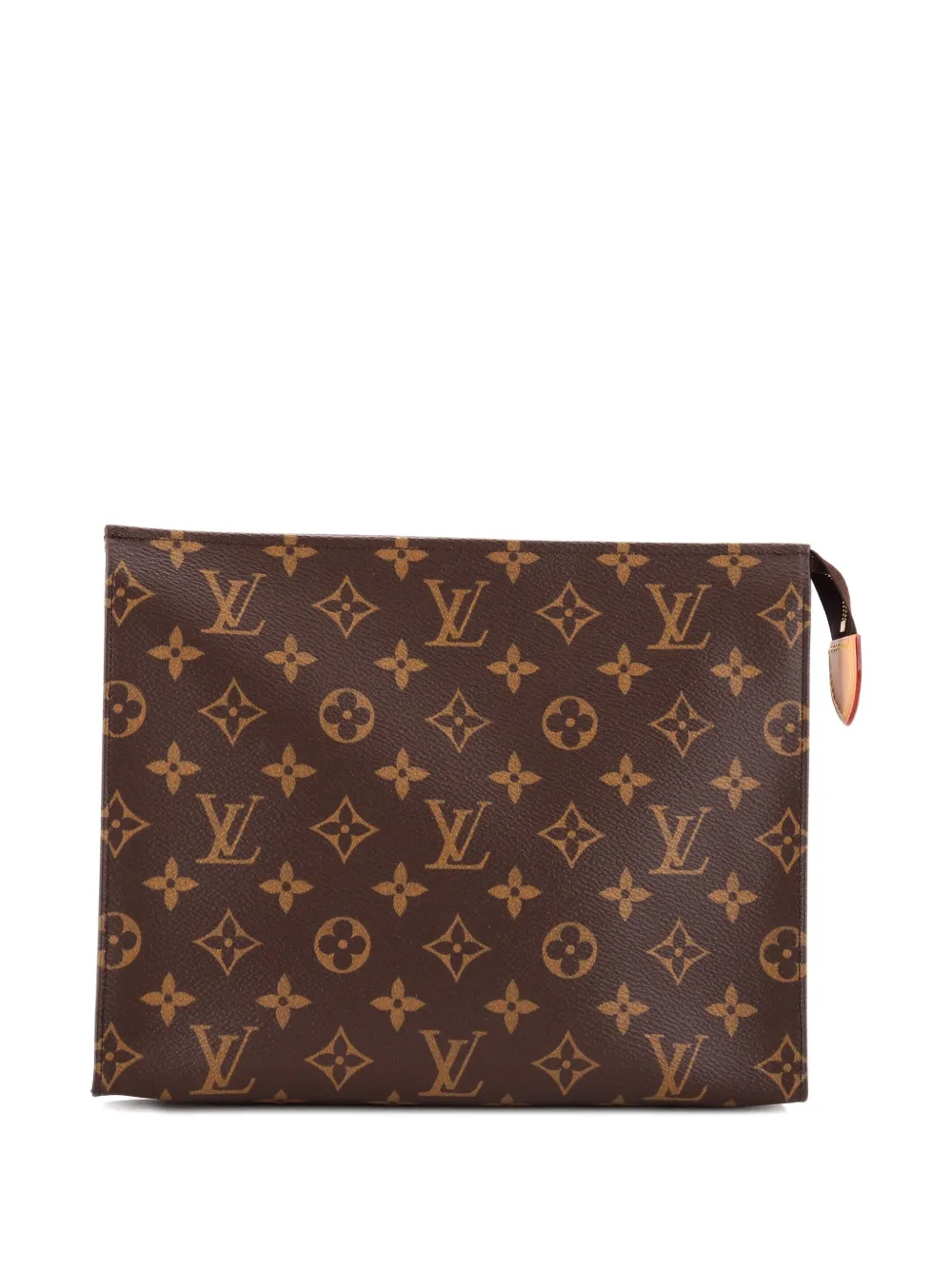 Pre-owned Louis Vuitton Toiletry Pouch Monogram Canvas 26 Clutch Bag In Brown