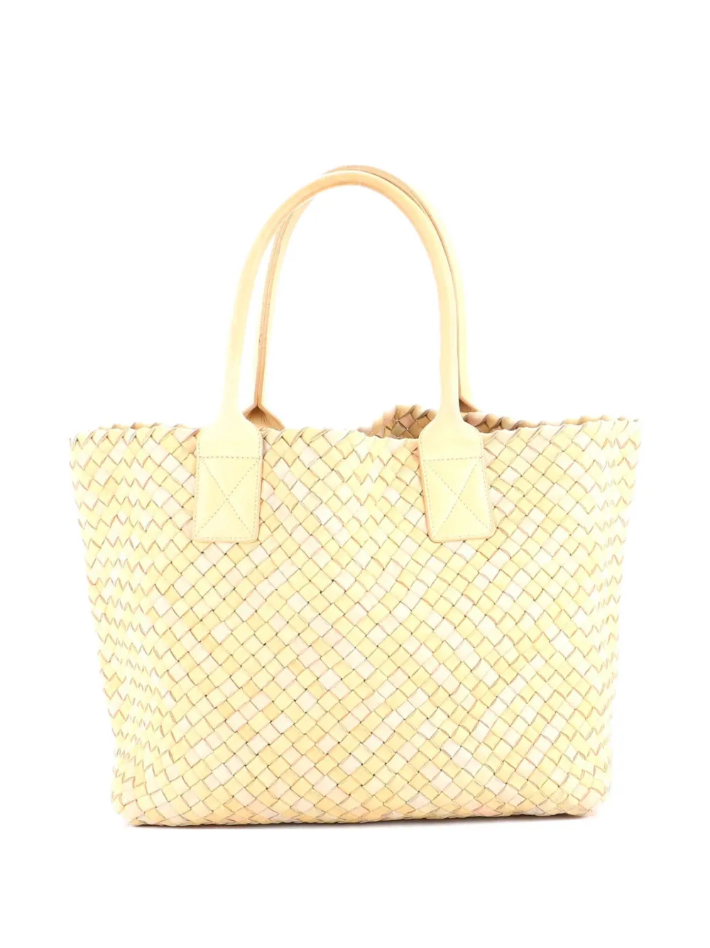 Pre-owned Bottega Veneta Cabat Intrecciato Nappa Small Tote Bag In Multi