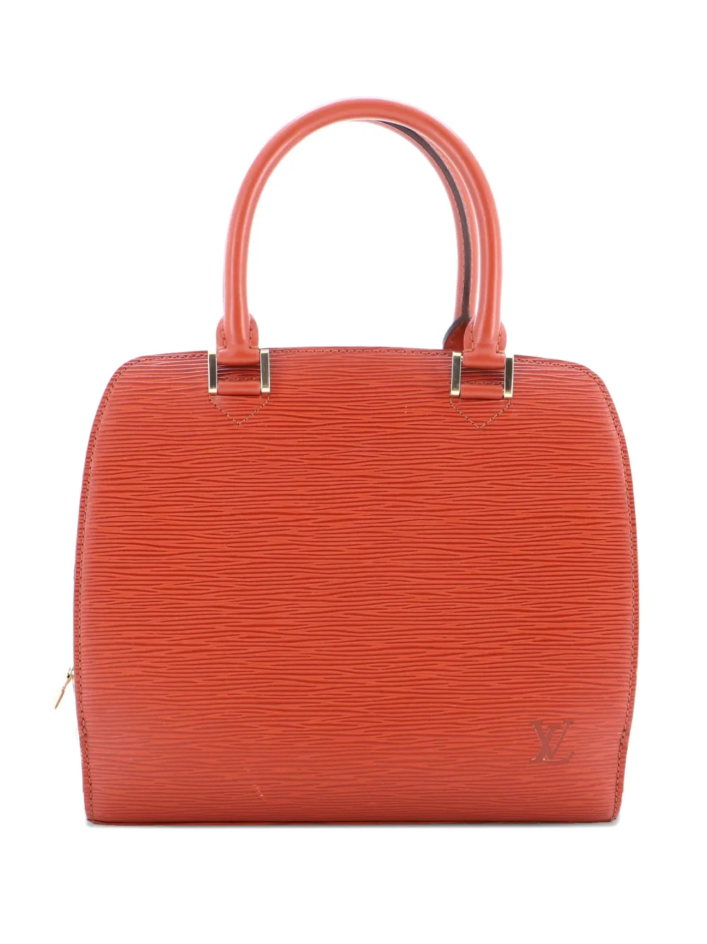 Pre-owned Louis Vuitton Pont Neuf Handbag Epi Leather Pm Satchel In Brown