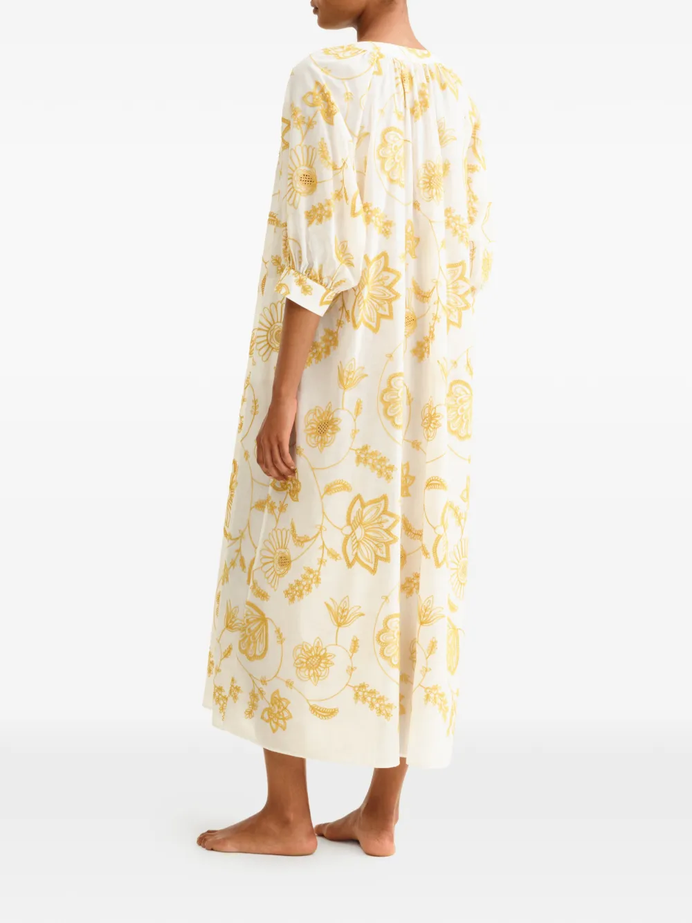  Eres Floral-print Dress - White 