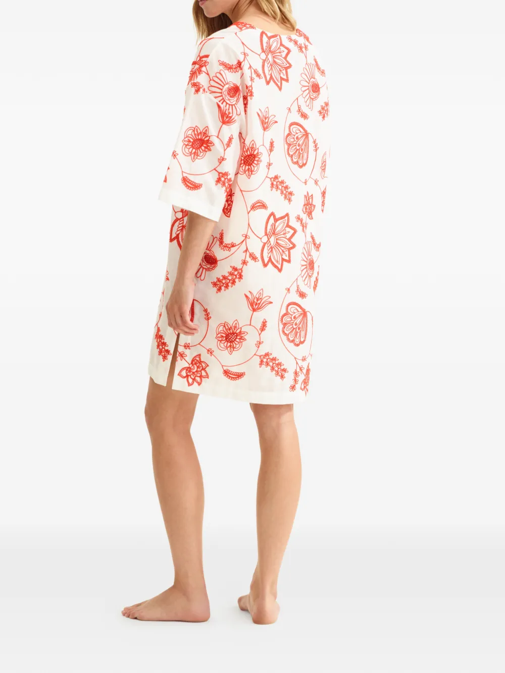 ERES Jurk met bloemenprint Wit