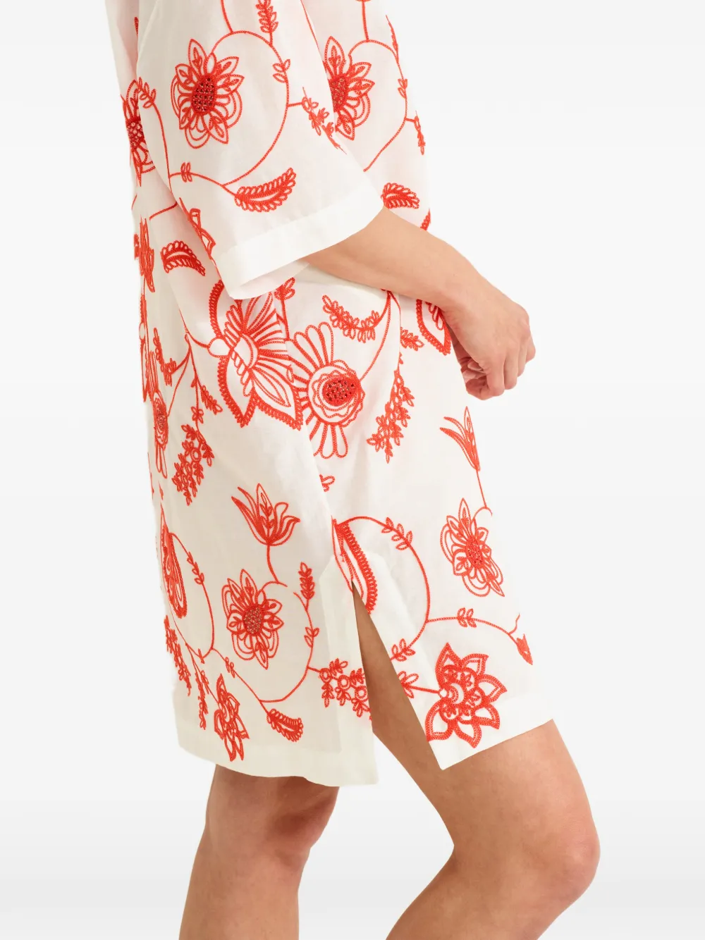 ERES Jurk met bloemenprint Wit