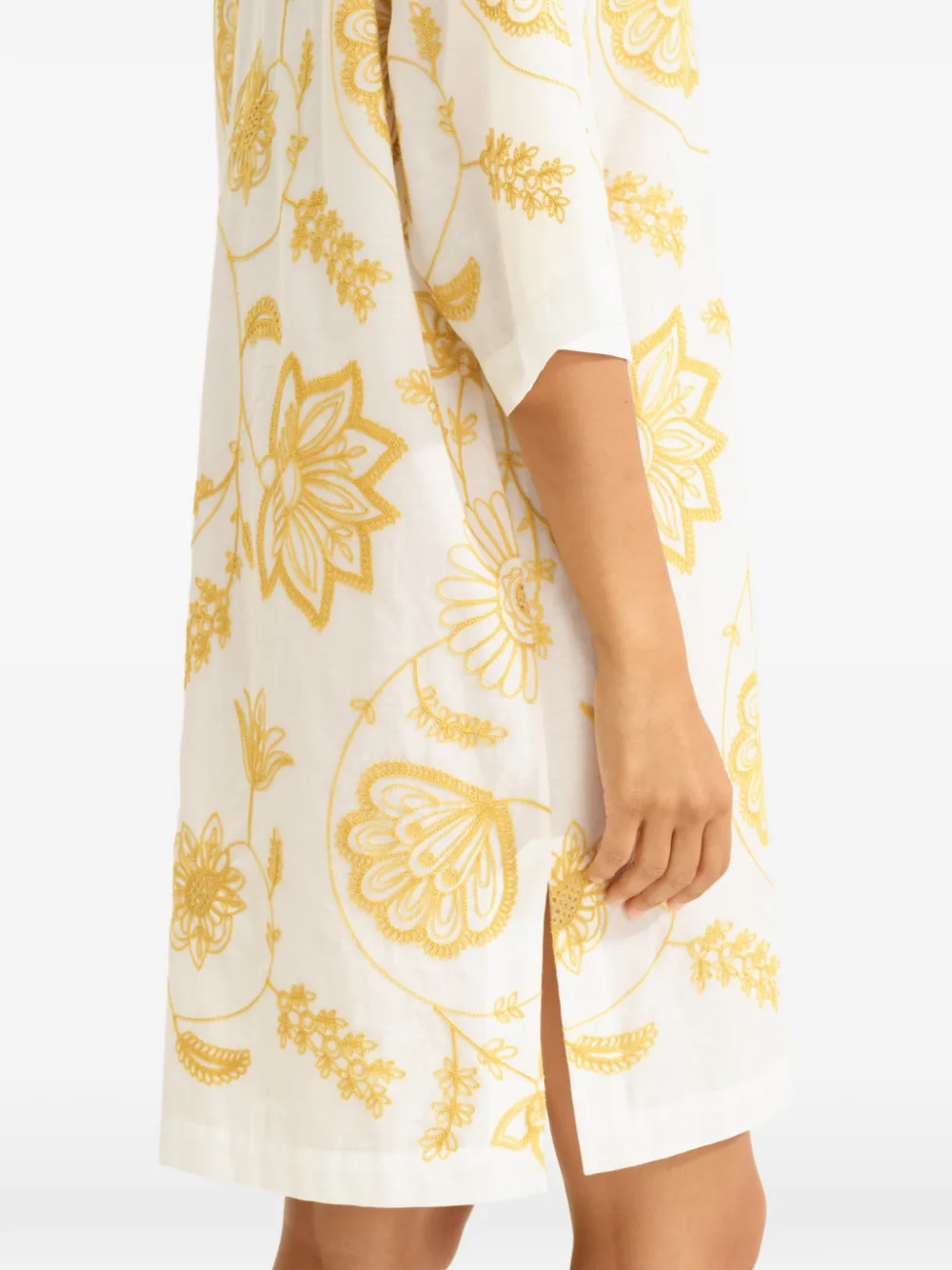 ERES Levia mini-jurk met V-hals Geel