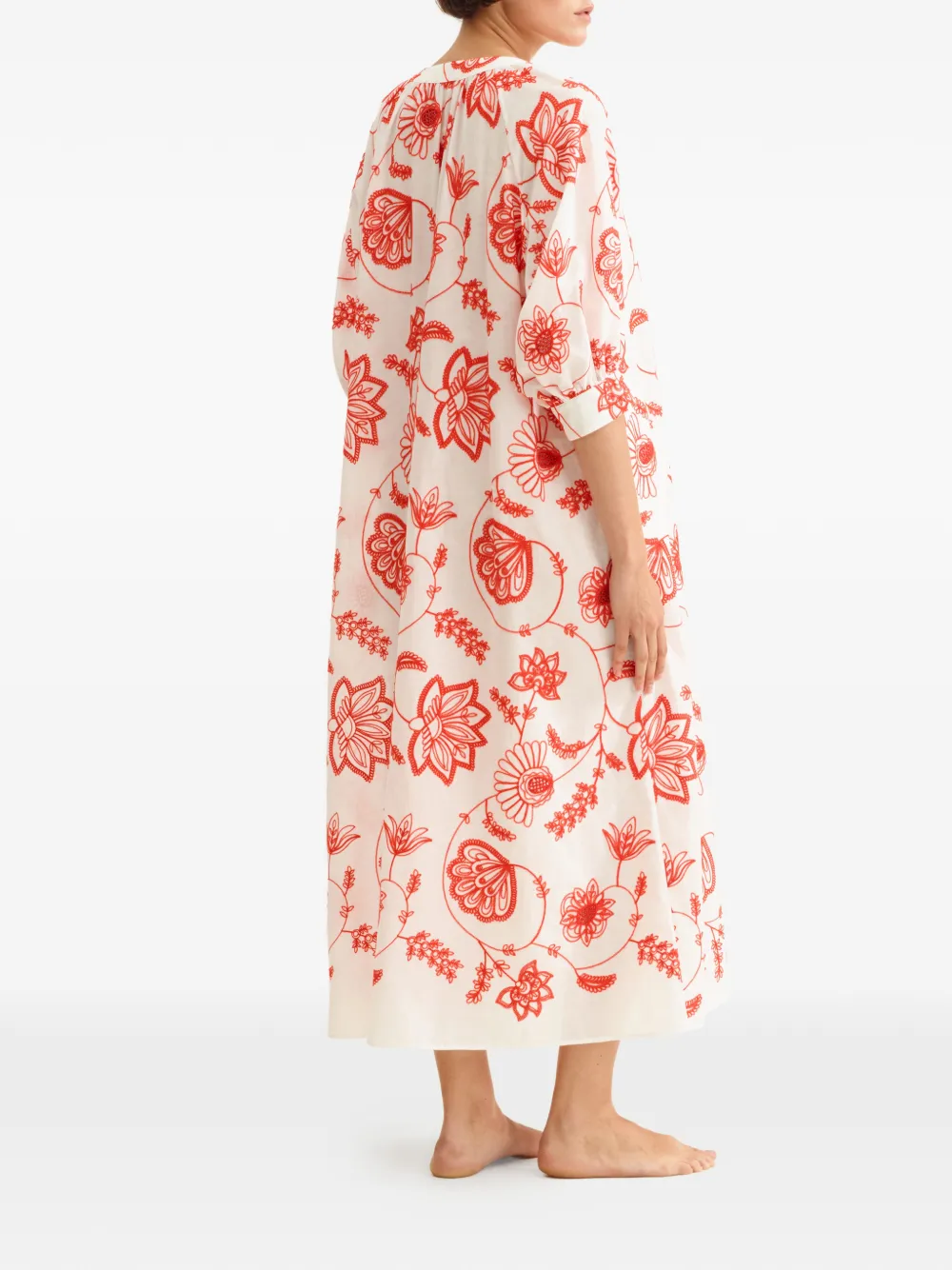  Eres Floral-print Dress - White 
