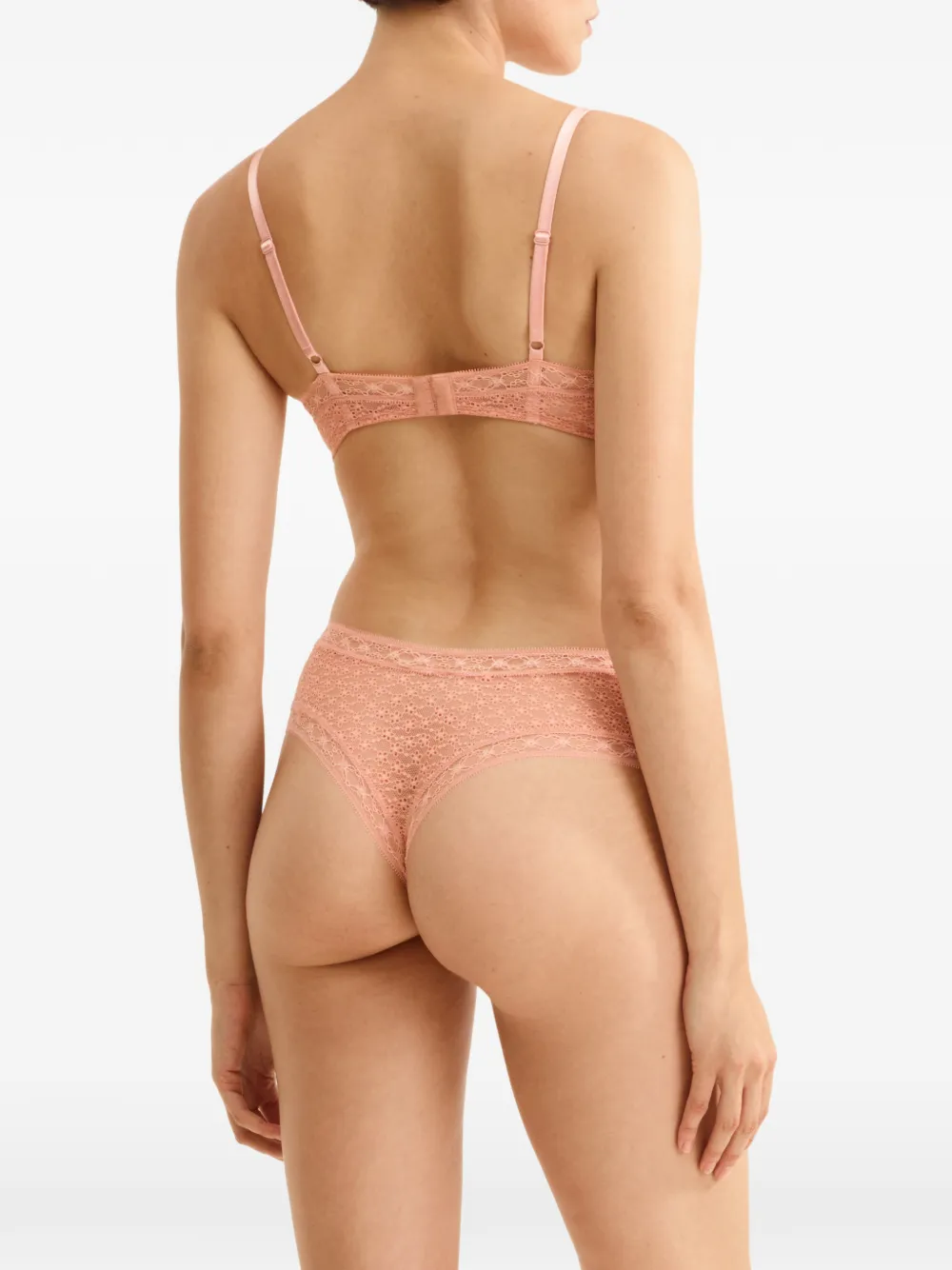 ERES Murmures slip met bloemenkant Roze