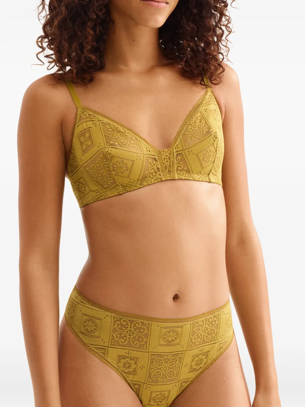 ERES Mosaic triangel bh met beugel Geel