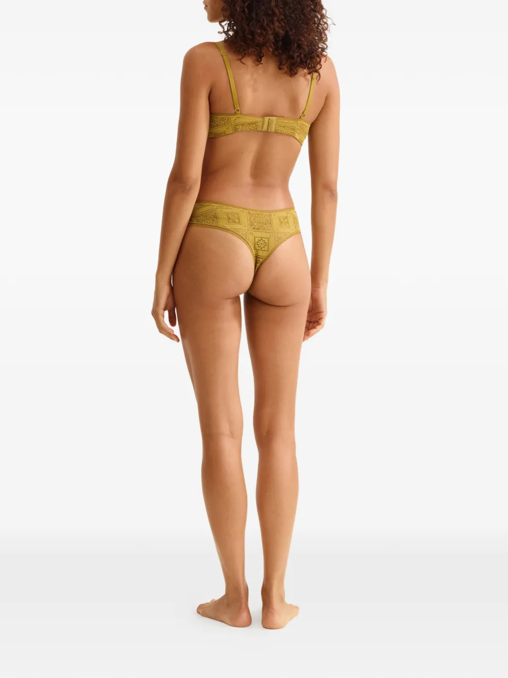  Eres Mosaic Wireless Triangle Bra - Yellow 
