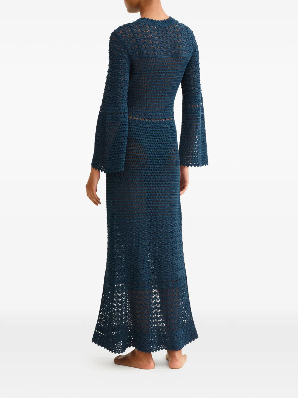  Eres Madone Bell-sleeve Maxi Dress - Blue 