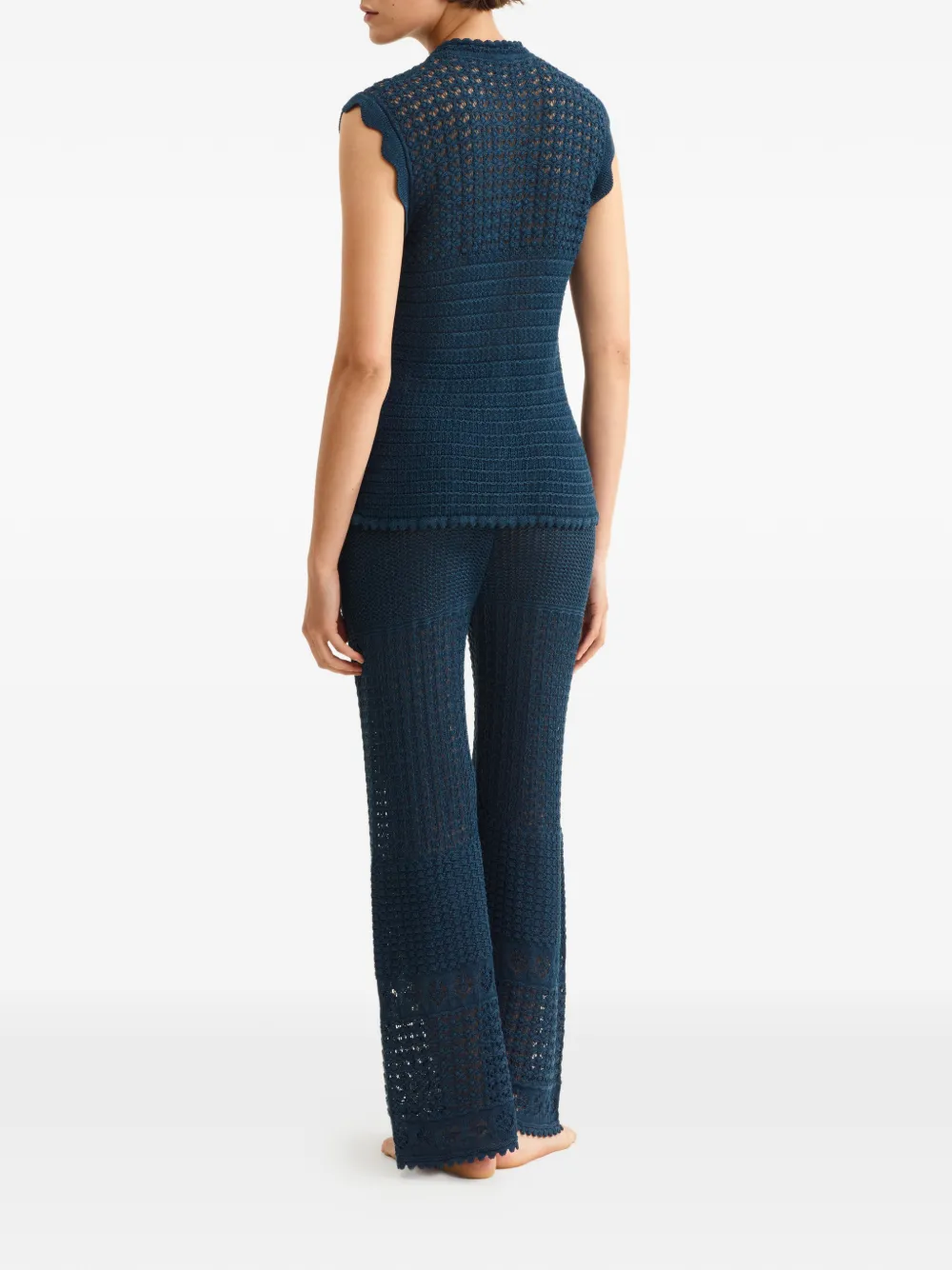 ERES Emblème gehaakte broek Blauw