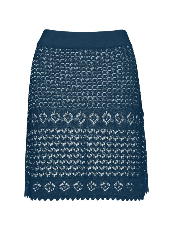 Eres Angela Crochet Mini Skirt in Blue