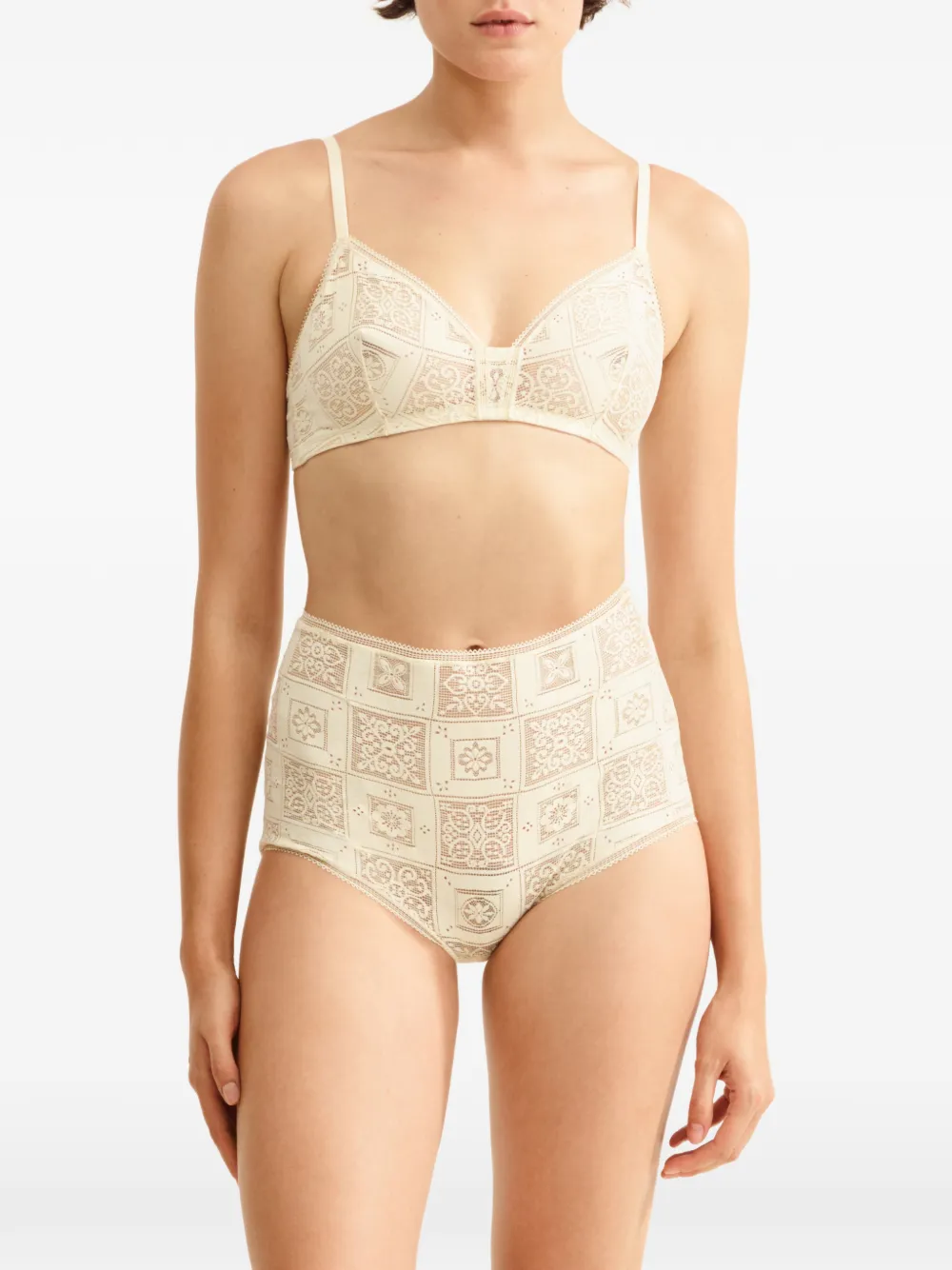 ERES Mosaic triangel bh zonder beugel Wit