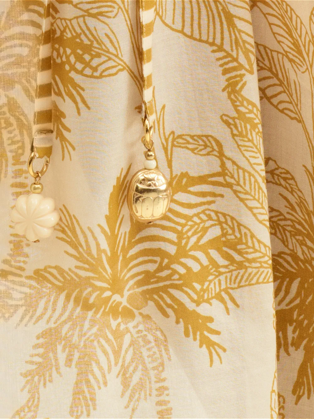 ERES Cropped blouse met krokodillenprint Beige
