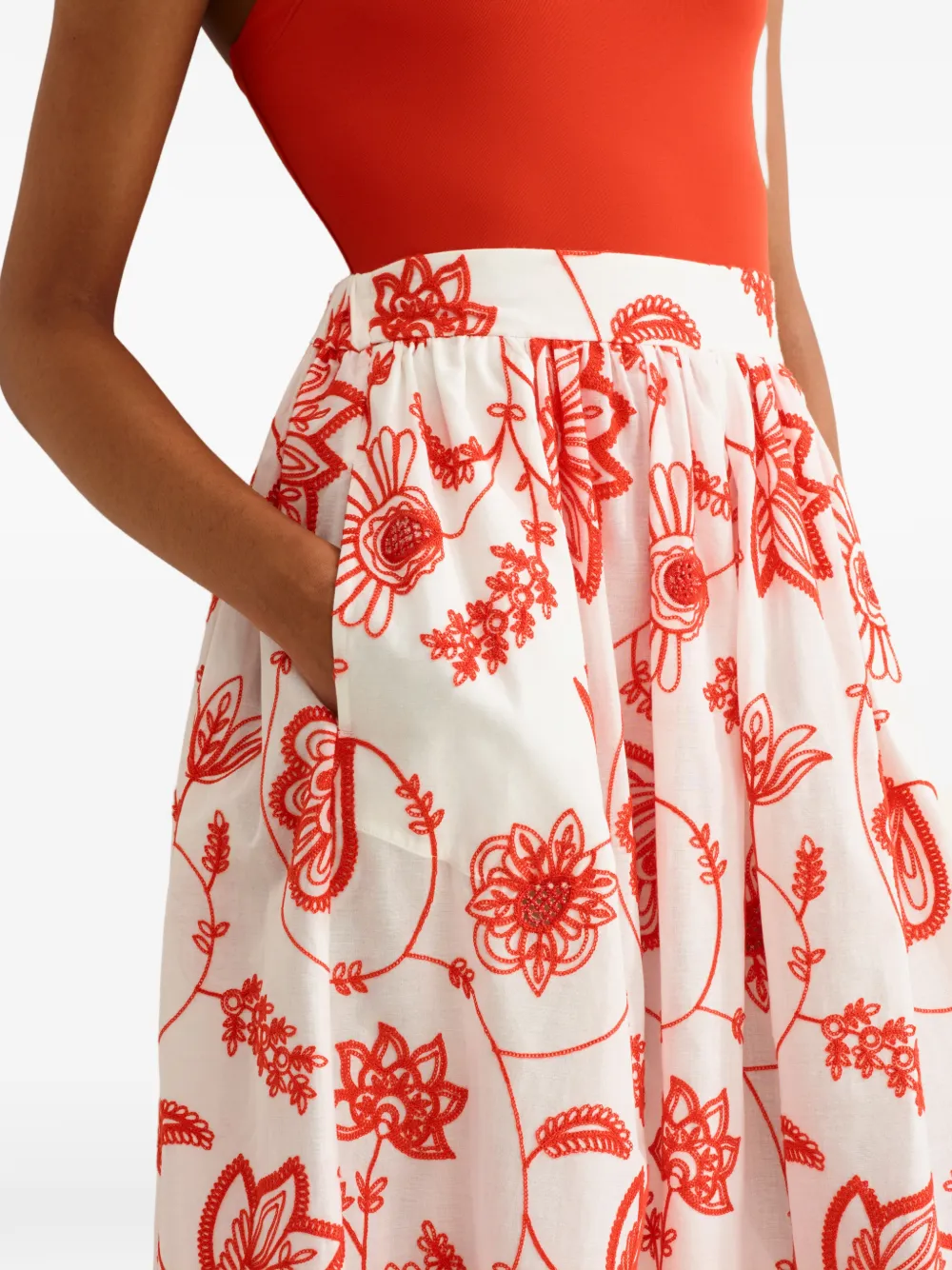 ERES Cali midi-rok Rood