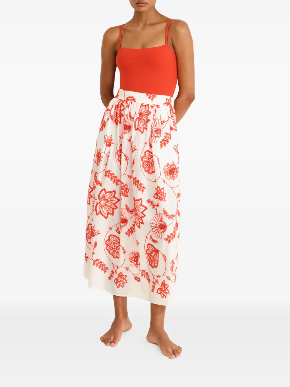  Eres Calie Midi Skirt - Red 
