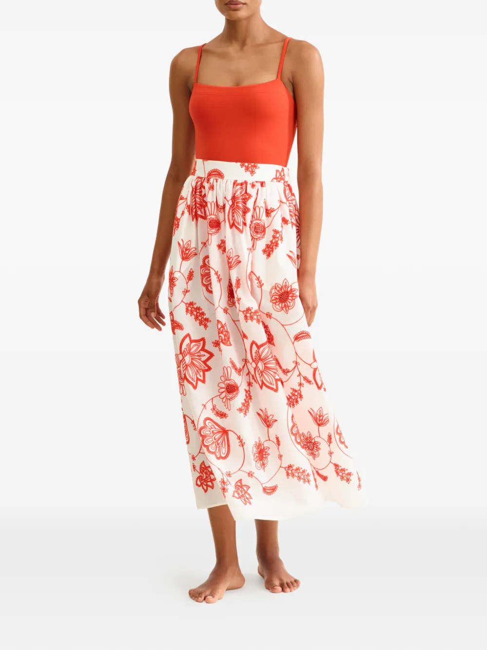  Eres Calie Midi Skirt - Red 
