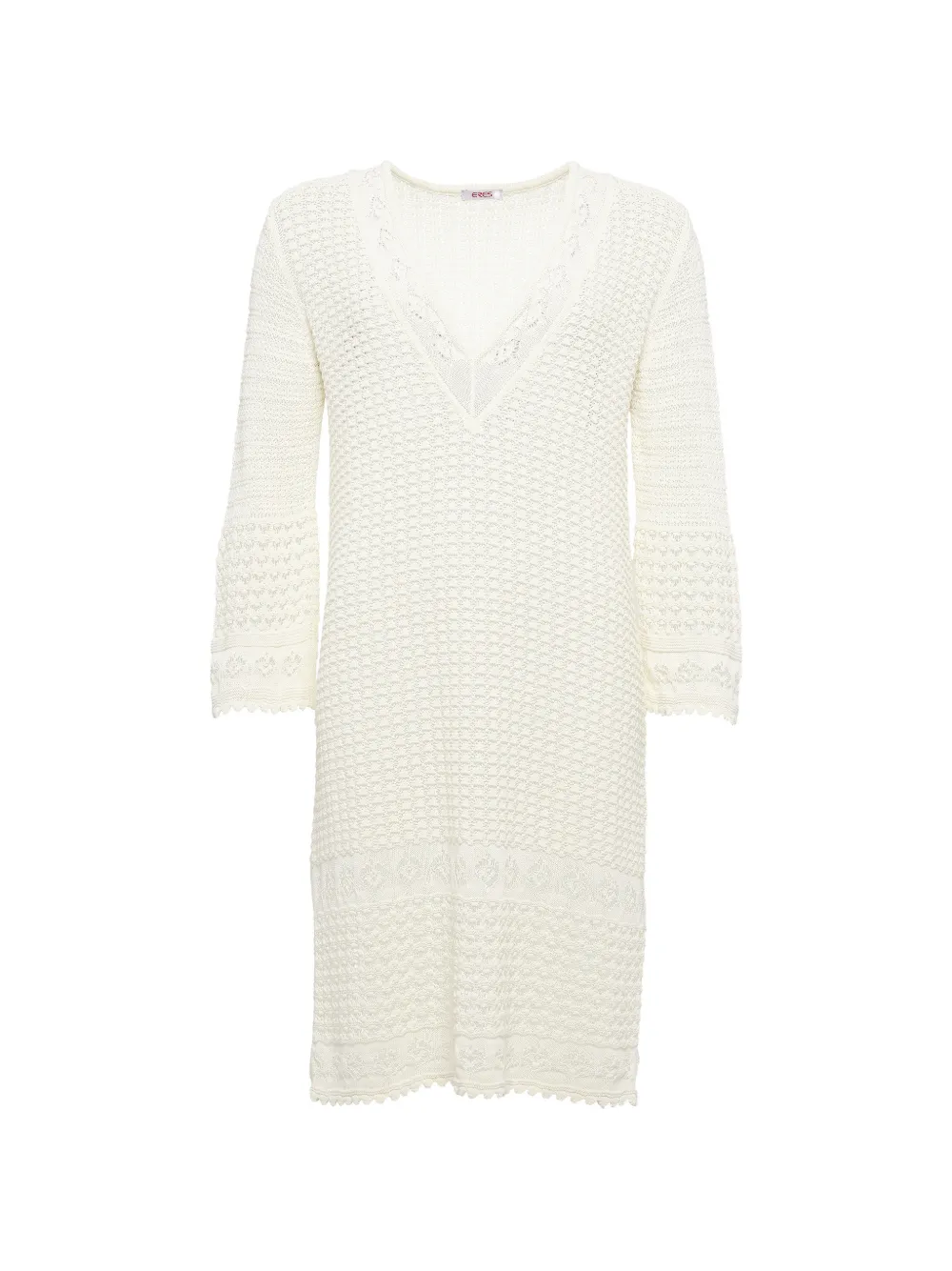 ERES Gehäkeltes Divina Minikleid mit V-Ausschnitt - Nude