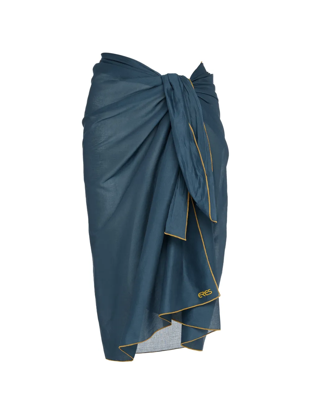ERES Cabine wikkelrok met gele afwerking Blauw