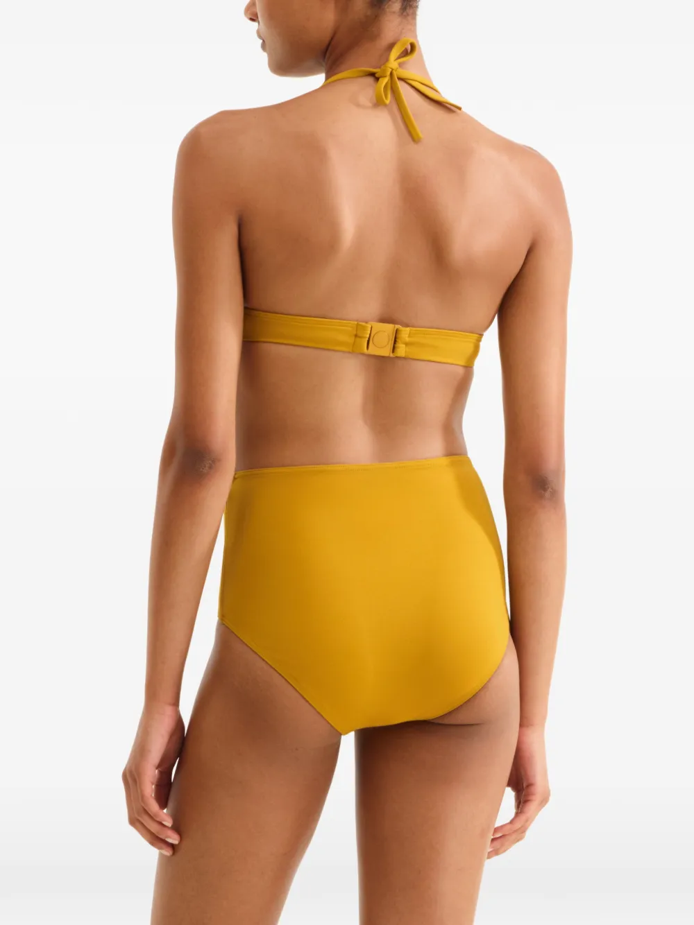 ERES High waist bikinislip met knoopdetail Geel
