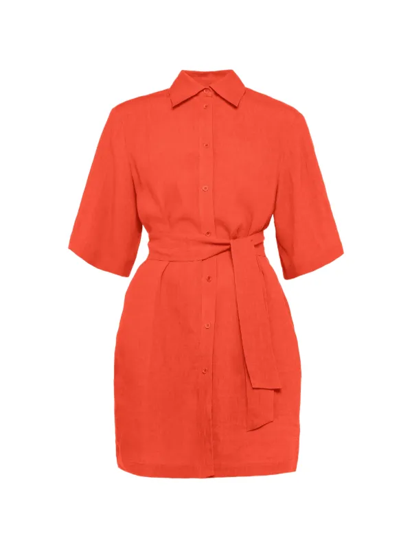 Eres Séducteur Shirt Dress in Red