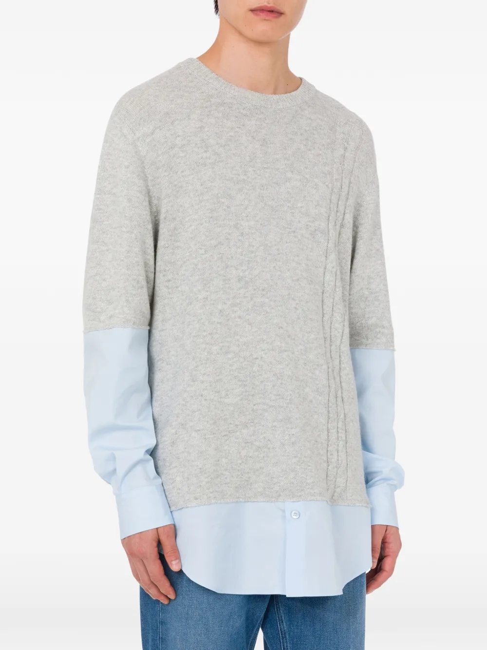  Moschino Pull à Empiècements - Gris 