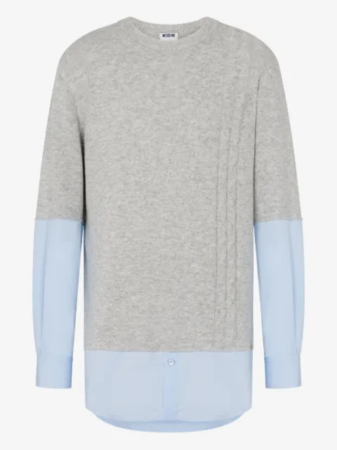 Moschino panelled long-sleeve sweater 