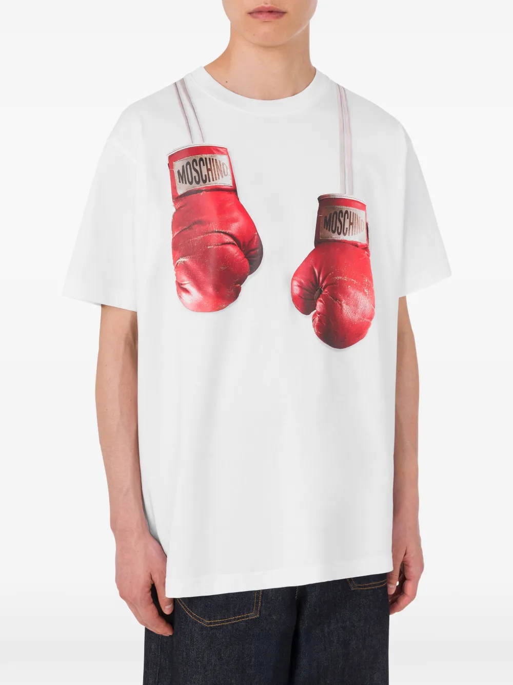 Moschino T-shirt met print Wit
